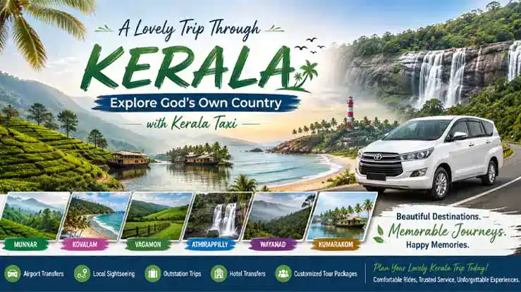 A lovely Kerala trip exploring Munnar, Kovalam, Vagamon, Athirappilly, Wayanad and Kumarakom with Kerala Taxi