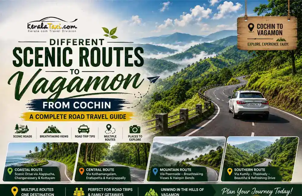 Different Scenic Routes to Vagamon from Cochin